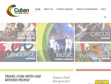 Tablet Screenshot of cubanculturaltravel.com